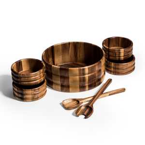 Large Salad Bowl Set with Servers