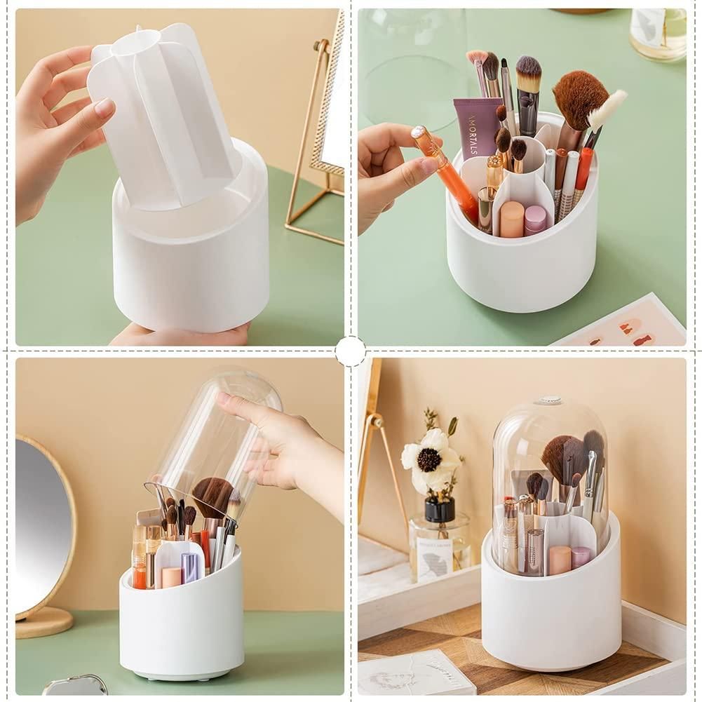 Makeup Brush Holder with Lid