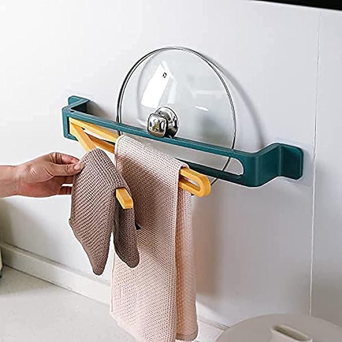 Glowick Self-Adhesive Wall-Mount Towel Rack with Swing Bar