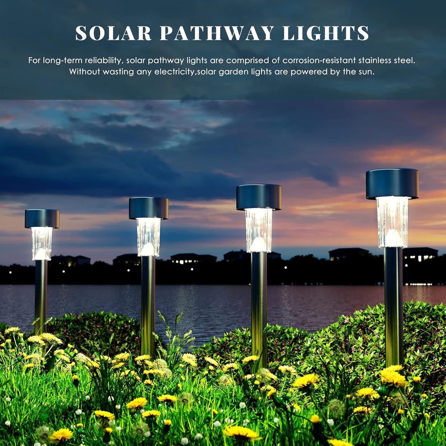 Solar Pathway Led Lights For Outdoor (Pack of 1)