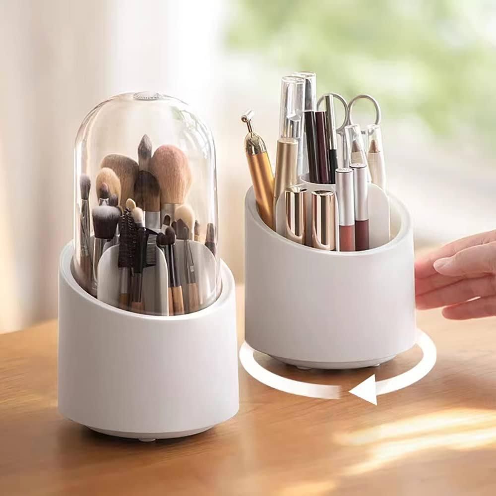 Makeup Brush Holder with Lid