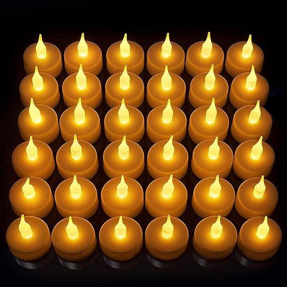 Battery Operated LED Candle Diya (Pack of 12)