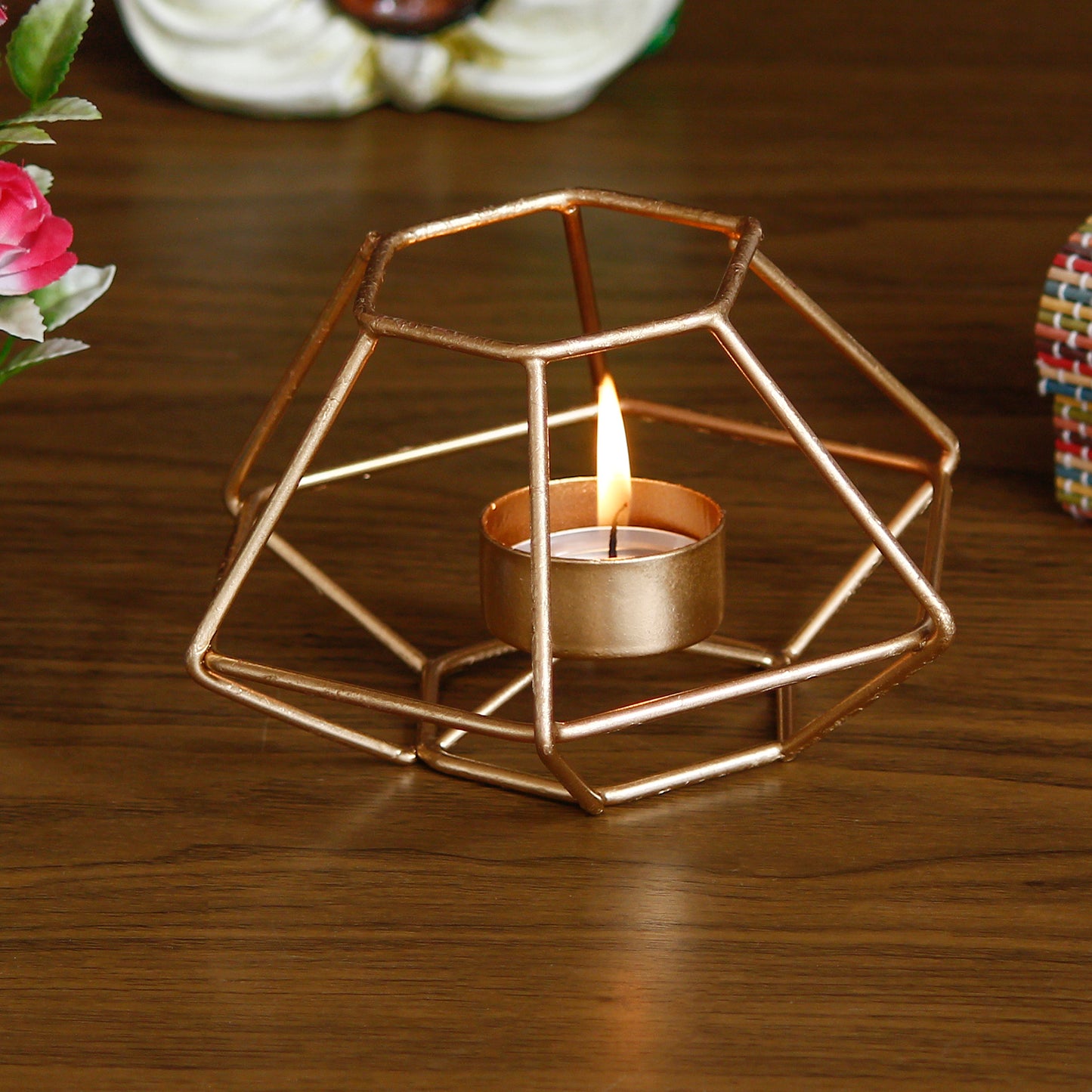 Handcrafted Metal Tea Light Holder