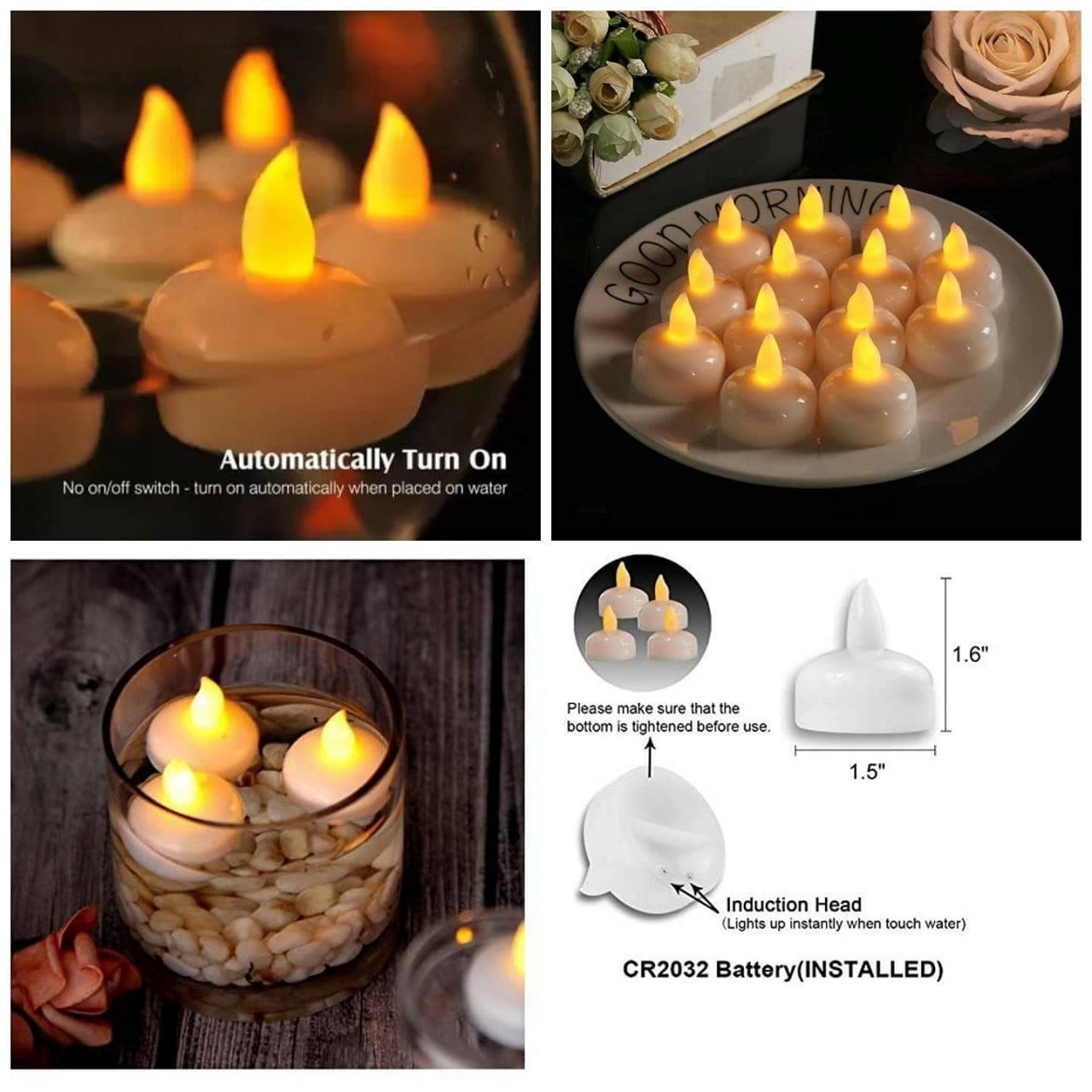 Battery Operated LED Candle Diya (Pack of 12)