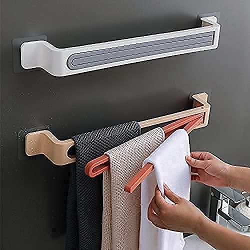 Glowick Self-Adhesive Wall-Mount Towel Rack with Swing Bar