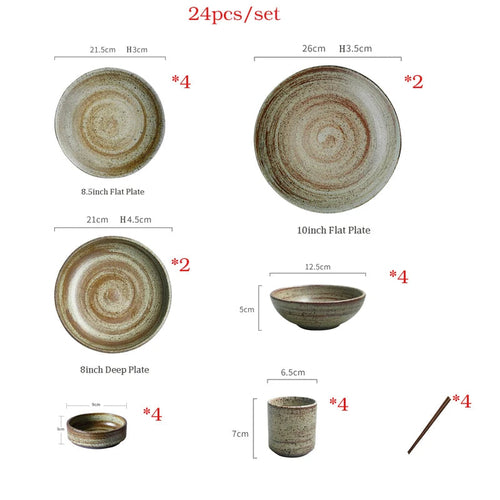 Honoka Handmade Japanese Dinnerware Set