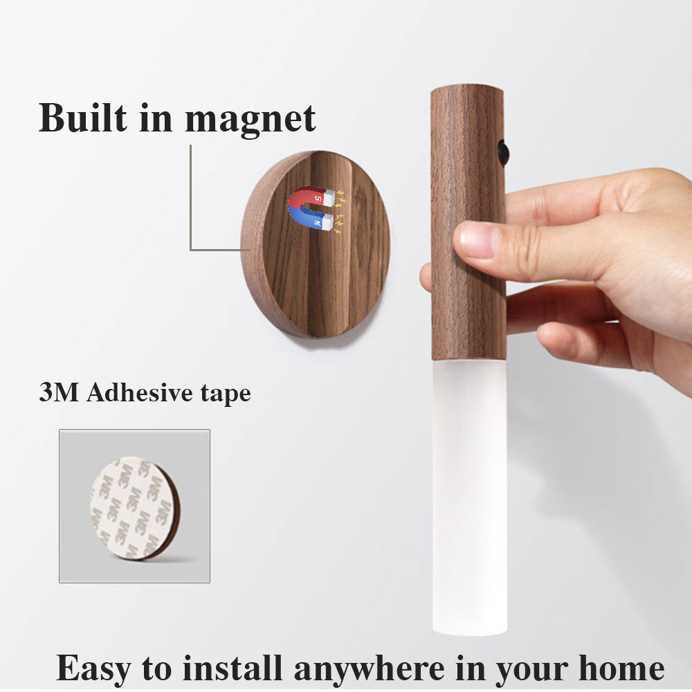 Magnetic Wood Wireless Night Light